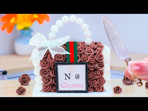 3D Miniature Chocolate Handbag Cake That Looks Realistic | Fondant Cake Decorating by Mini Tasty