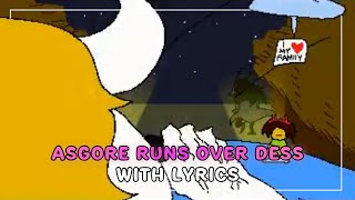 Asgore Runs Over Dess With Lyrics | Deltarune