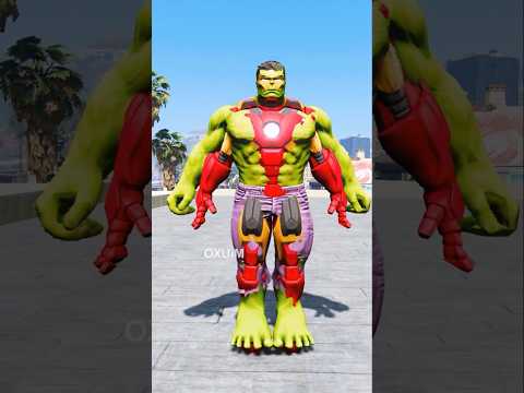 Hulk and Iron Man in Danger! Iron-Hulk fights back against Doctor Doom, Zombie Venom #shorts #gta5