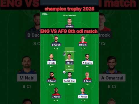 ENG VS AFG GRAND LEAGUE Prediction ONLY. By Fantasy Crick Lover | #shorts #engvsafg #ct2025
