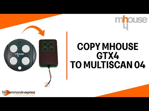 How to Copy a MHOUSE GTX4 Remote to a MULTI SCAN 04 Cloning Remote