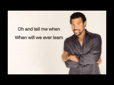 Lionel Richie - Love Will Conquer All (with lyrics on screen)