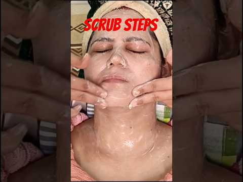 scrubing steps💆✅ #beauty #skintreatment #skincare #beautytips#viralvideo  #plzsubscribemychannel