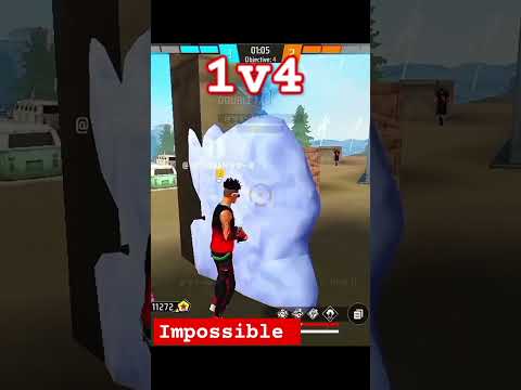 Impossible 1 v 4 #shorts #freefire