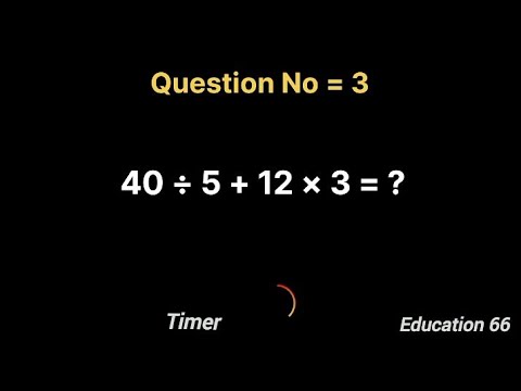 math Quiz | 04 | education 66