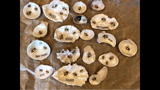 How to Decoupage Shells with Custom Text and Images -EASY!!