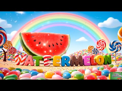 Fruit Names for Kids | Colorful Candyland Fruit Learning | Educational Cartoon