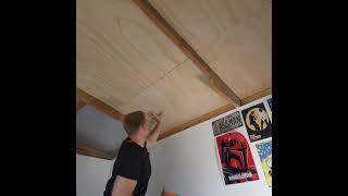 Using Plywood to transform the look of the roof, what do you think? #bradnailer #plywood