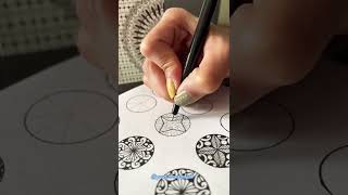 Mandala Centre Pattern Tutorial #mandalatutorial #howtodrawmandalaforbeginners #easymandalaart