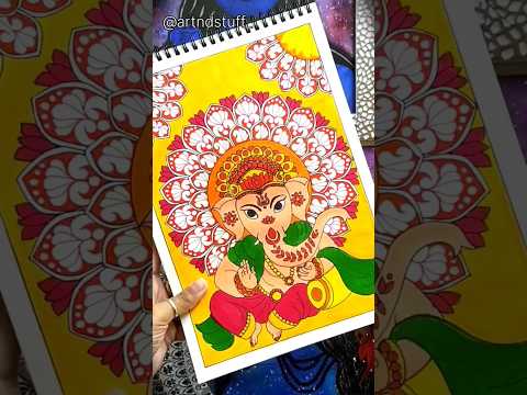 Ganpati Mandala Art 🎨 #ganpatibappamorya #mandalaart #yoitubeshorts #mandaladrawing