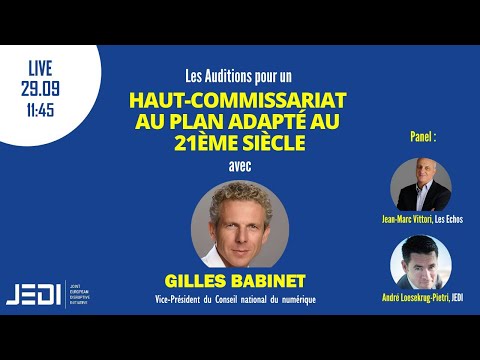 Pour un Commissariat au Plan du 21e siècle : audition de Gilles Babinet