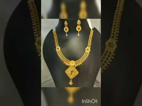 fancy golden necklaces design#goldnecklace #gold