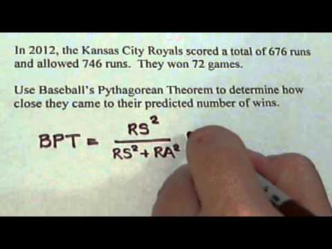 Baseball Pythagorean Theorem