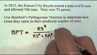 Baseball Pythagorean Theorem
