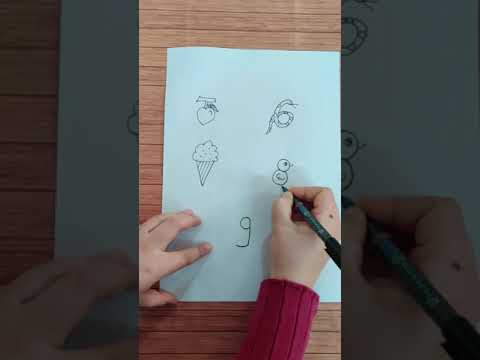 Easy Animal Drawing😍 with numbers❤️ part 2 #numbers #drawing #shorts #youtubeshorts #shortvideo