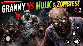 Granny Family vs Giant Hulk Chef vs Horde of Zombies   funny horror animation
