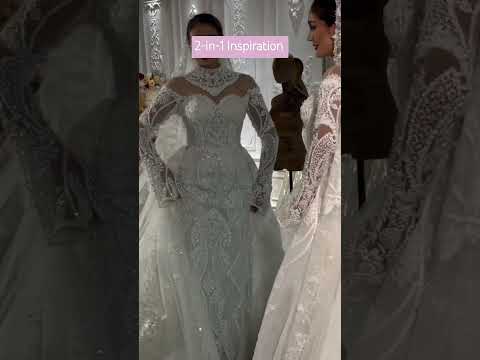 Detachable wedding dress train for the win!