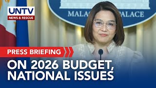 USec. Castro holds press briefing on the newly approved Nat'l Budget, other issues I Oct. 14, 2025
