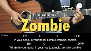 Zombie - The Cranberries | EASY Guitar Tutorial with Chords / Lyrics