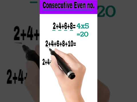 क्रमांगत सम संख्याओं का योग ll Sum of consecutive even number || #shorts  #mathematics