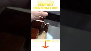 Amazing bedpost restoration #amazing #bedpost #restoration #wood #crafting#woodtool #woodDIY #shorts