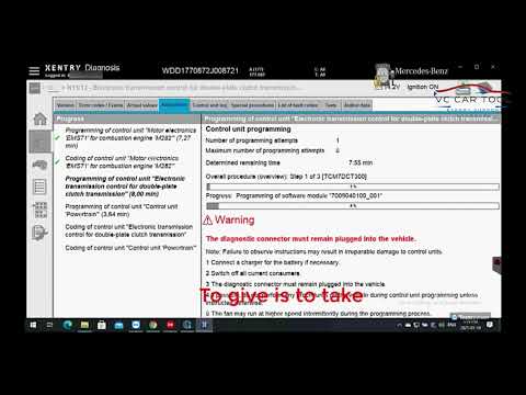 How To Program MERCEDES Dual Clucth Transmission Control Unit