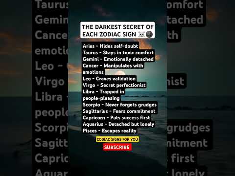 the Darkest Secrets of Each Zodiac Sign🔮 #ZodiacMysteries #DarkSecrets#leo #usa #aries