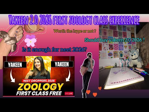 Review of 1st Zoology class ✨ Yakeen 2.0 2026 pw 💫