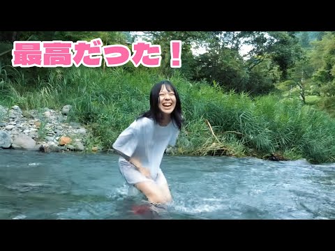 ノーブラで冷たい水に飛び込んだら…最高だった！