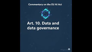 Art. 10. Data and data governance