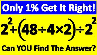 🔥 This Math Problem Looks Simple... But 99% of People Get It WRONG! Will YOU? 🧠