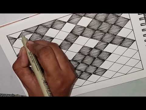 zentangle pattern  for beginners step by step#zentangle#doodle