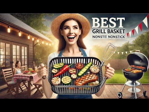 🍴 Kona Extra Large Grill Basket for Veggies | Best Grill Basket Nonstick 🥗