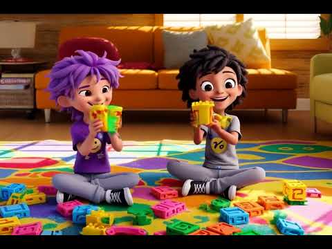 2J Jnr Playing with blocks | Funny Audio