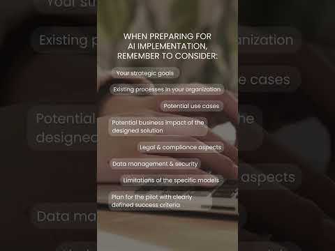 What to consider when preparing for AI implementation? 🚀