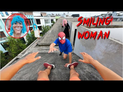 Smiling Woman Chases Team Spider Man Part 16 | Horror Parkour POV