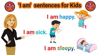 'I am' sentences for Children | Reading lesson for kids | Practice reading Simple sentences