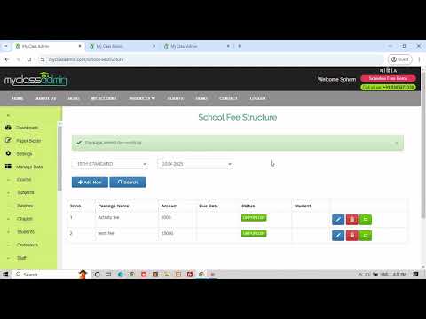 How to Manage School Fee Structure with MyClassAdmin | Step-by-Step Guide.