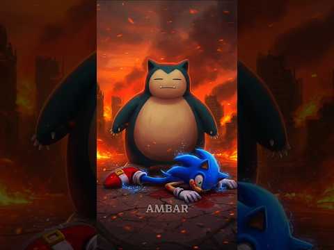 Snorlax vs Sonic, Shadow, Rouge #sonic #battle #shorts
