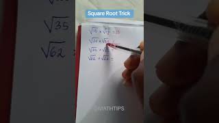 Square Root Trick #maths #mathematics #mathtricks #mathtips #shorts #squareroots #squarerootstricks