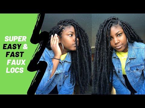 NATURAL LOOKING FAUX LOCS USING CROCHET HAIR | Natural Hair Protective Style