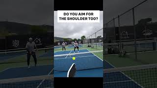 DO YOU AIM FOR THE SHOULDER TOO? #pickleball #pickleballhighlights #pickleballaddiction