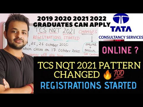 TCS NQT 2021 Registrations Started || TCS NQT 2021 Dates