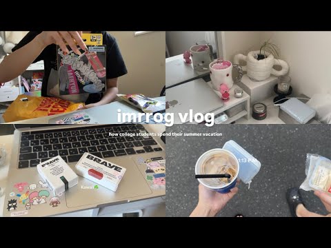 VLOG:大学生の夏休み最後の週の過ごし方🌀➕（模様替え、Qoo10メガ割購入品、）友達と遊ぶ日、ボイネクアルバム開封🎀🍀