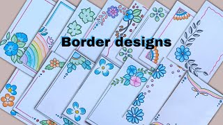 BEAUTIFUL BORDER DESIGN/PROJECT WORK DESIGN/FRONT PAGE DESIGN/ASSIGNMENT DESIGN/FLOWER DESIGN BLUE 💙
