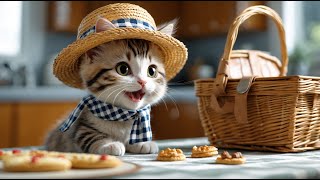 Tiny Cat’s Cozy Picnic | Relaxing & Adorable Feline Adventure | GingMeow TV #kitten #cutecats