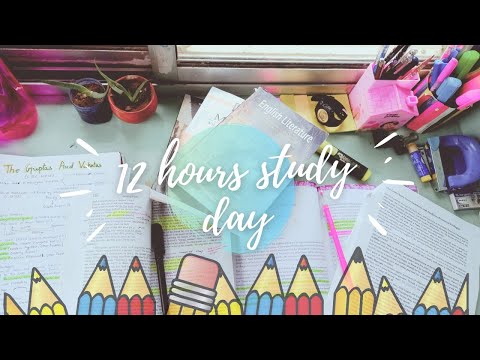12 hours study day (study motivation) + trying a little aesthetic study