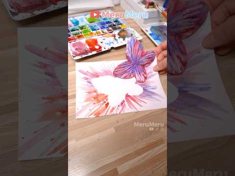 🦋 Mixing Colors #shorts #art #diy  #shortvideo #satisfying #easydrawing  #tutorial  #painting