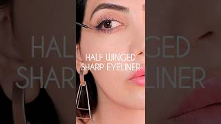 Beginners Half Winged Sharp Eyeliner 🗡️😎 #eyeliner #makeuptutorialvideo #makeupforbeginners #makeup