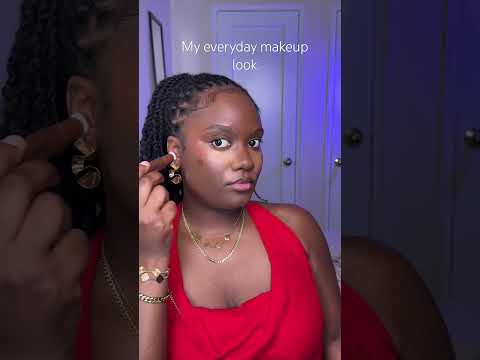 A soft everyday makeup look #darkskinmakeup #everydaymakeupforblackwomen #makeuptutorial  #makeup